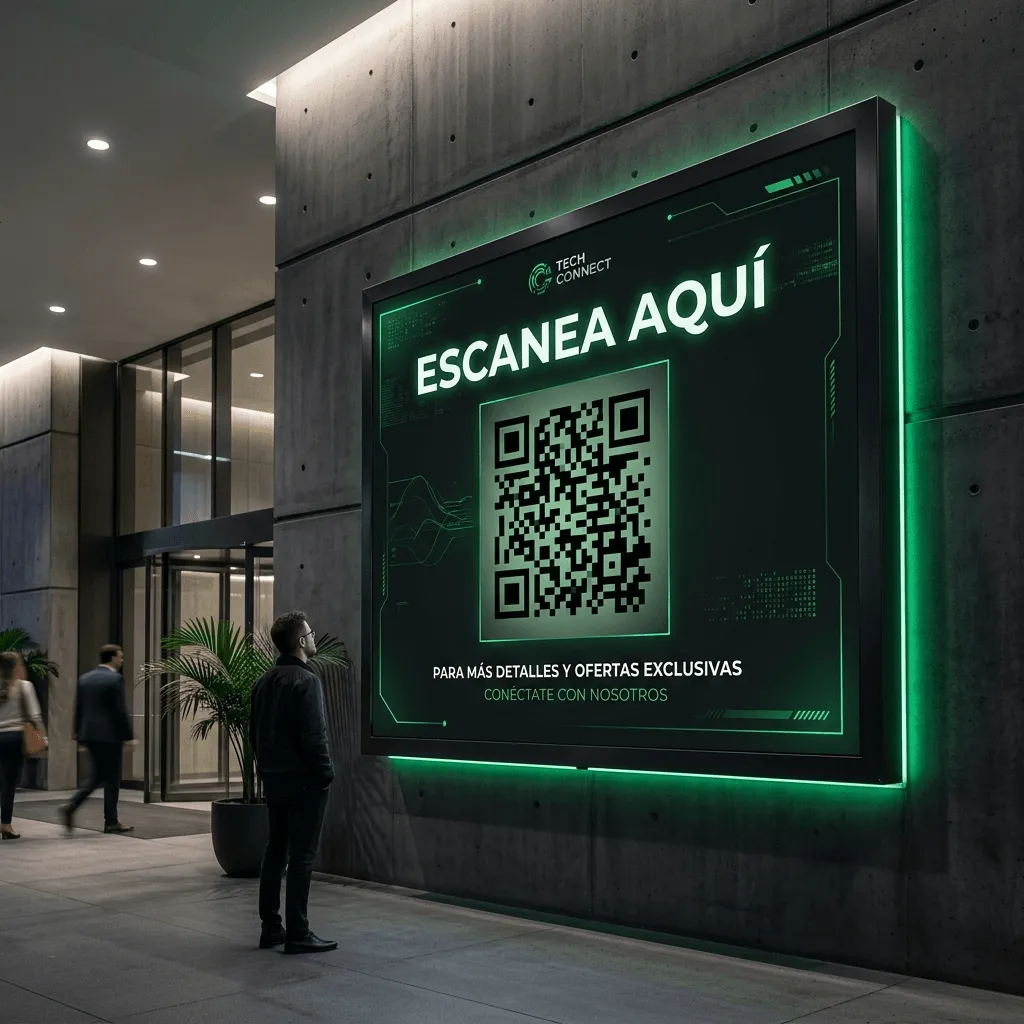 Poster con Código QR para interactuar con clientes